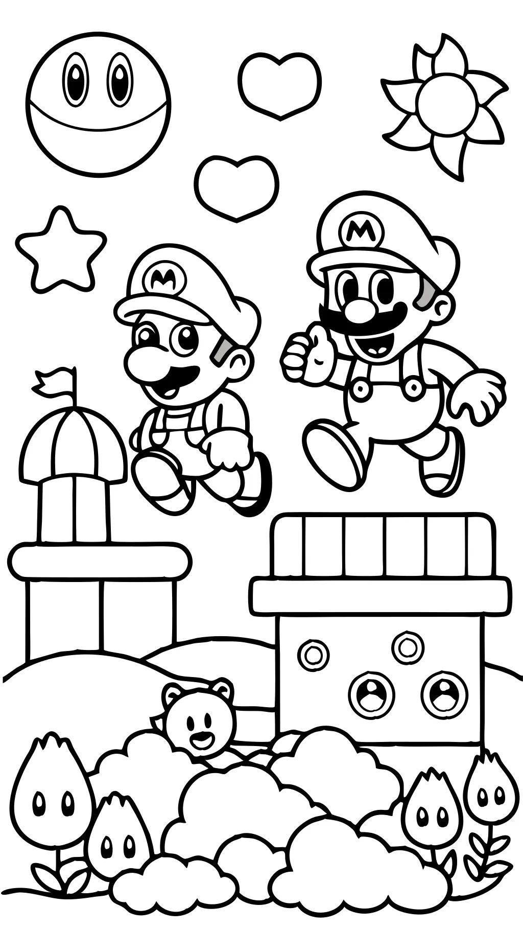 super mario brothers coloring pages